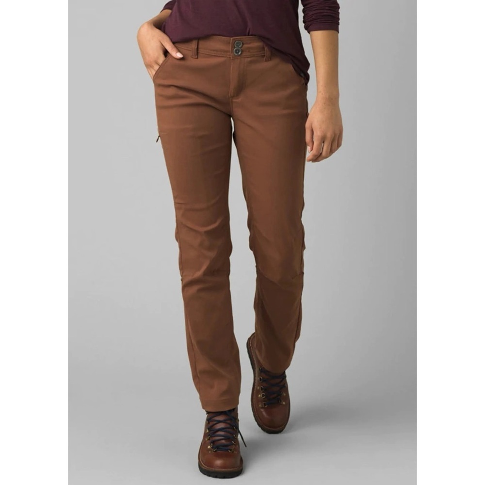 Prana Halle Straight Hiking Outdoor Pant in Flax Brown Size 8 Short Inseam